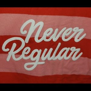 Flirtitude “Never Regular” Striped T- Shirt